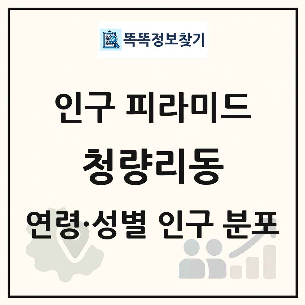 청량리동 인구 피라미드 링크 그림